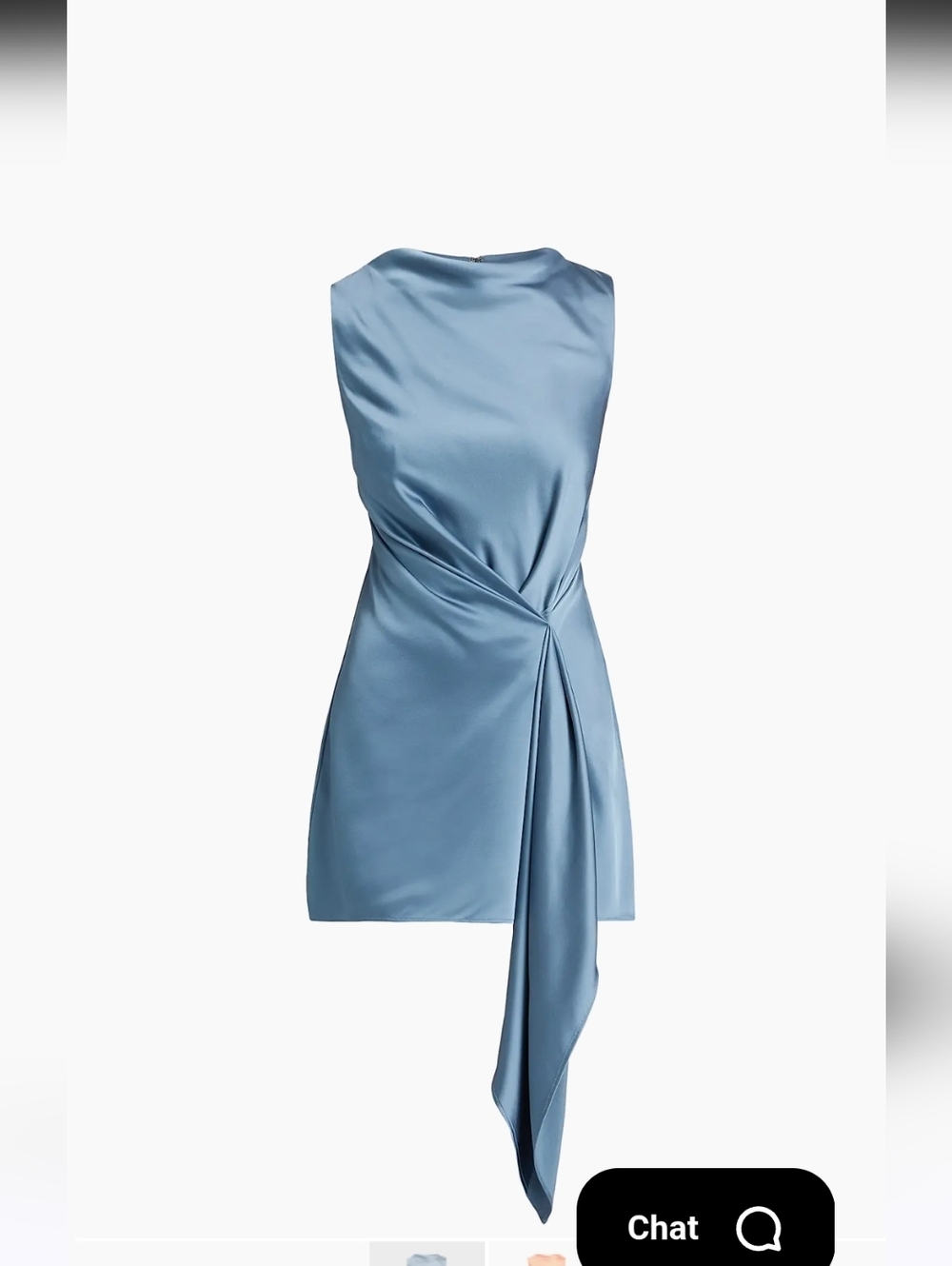 Brand NEW Satin Side-Tie Mini Dress in Light Blue